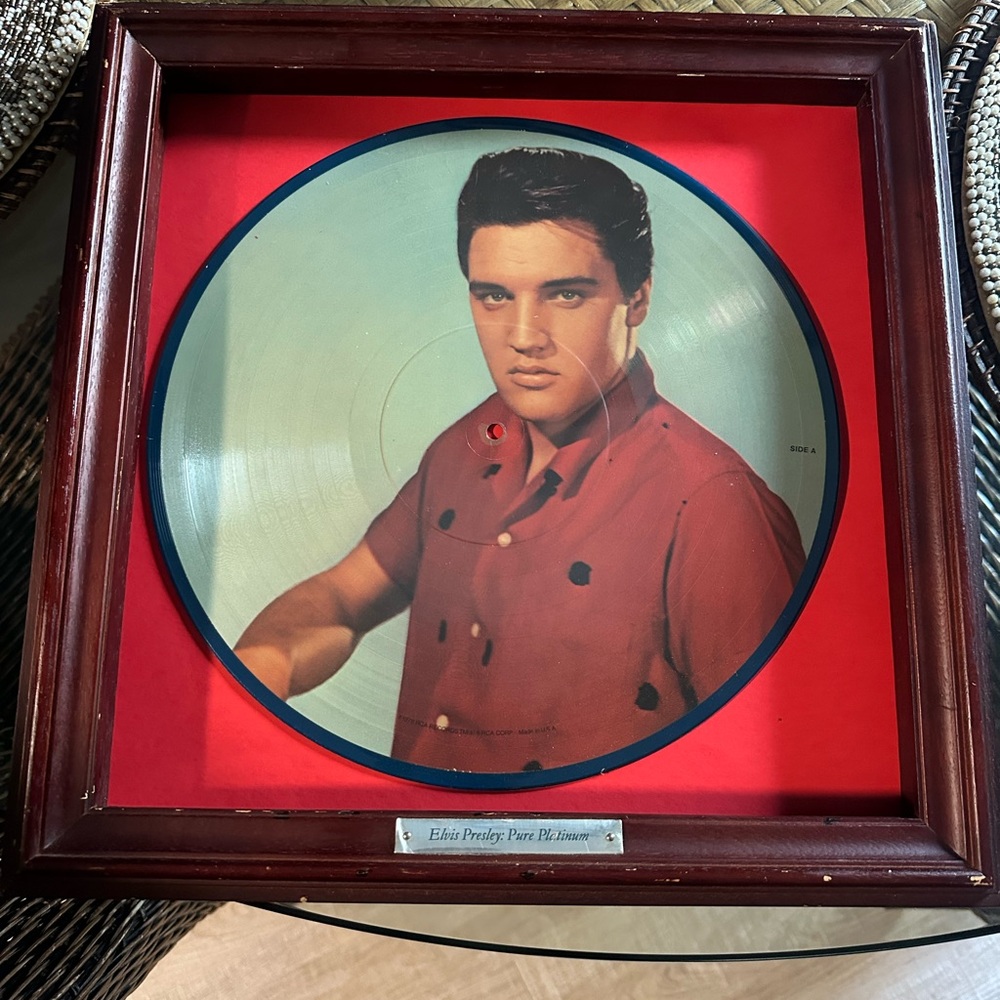 Elvis Presley Framed Vinyl Record
